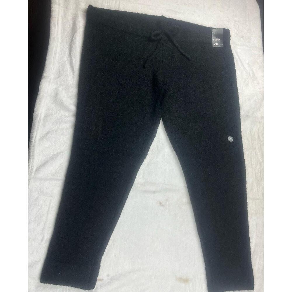 NY & C Pants Size XXL Black Drawstring Waist CN09061 Stretch Sport Minimalist